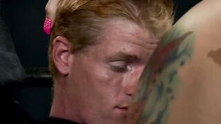 Morgan Bailey Rope Bondage Trans Dom Deep Anal Pounding on Metal Frame