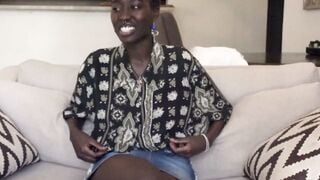 Tall Ebony College Girl Rough Doggy Style Fuck & Big Cock Casting Interview