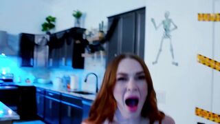 Harley Love Halloween Stepsister Slut in Black Lingerie & Stockings