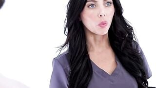 Theodora Day Deepthroats Cock In Lingerie Before Doggy Style Pounding