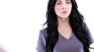 Theodora Day Deepthroats Cock In Lingerie Before Doggy Style Pounding