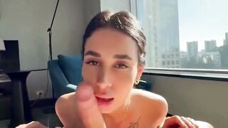 Tattooed Latina Dru Blake Sucks Cock In Sunlit Apartment