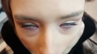Cute Blonde Teen Sucks Cock Deepthroat POV Amateur Homemade