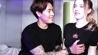 Polly Yangs Amateur Bedroom Fuck With Young Tattooed Guy