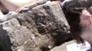 Rebeka Ruby Rides Glass Dildo On Public Beach Rocks
