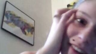 Amateur Blonde Teen Sucks Off Vibrator On Tight Pussy Webcam