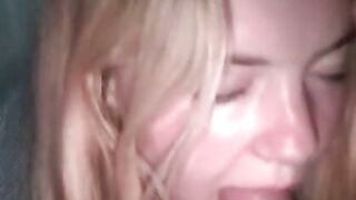 Amateur Wife Deepthroats Cock With Tongue
