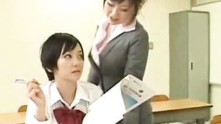 Rio Hamazaki & Meguru Kosaka Time Stop Classroom Seduction
