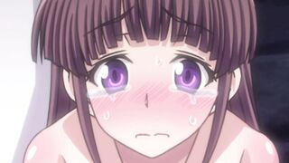Purple Hair Anime Girl Deepthroated By Slimy Tentacles In Cave