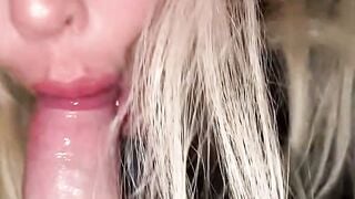 Amateur Blonde Step-Sis Sucks Cock & Takes Ass On Bed