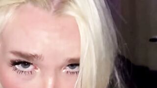 Amateur Blonde Step-Sis Sucks Cock & Takes Ass On Bed