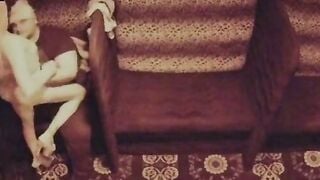 Amateur Strippers Lapdance Guys in Boxers on Couch