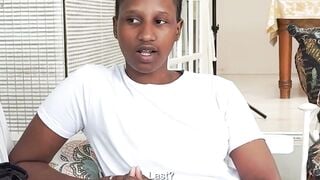 Slim Ebony Teen Oiled and Fucked Raw on Massage Table
