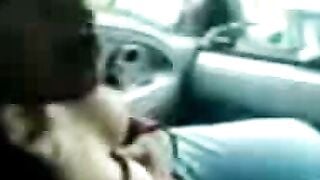 Amateur Asian Babe Sucks Cock In Car
