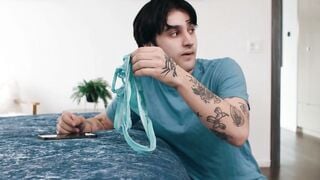 Ryan Keely Deepthroats Tattooed Stepson's Big Cock Before Riding Him Hard