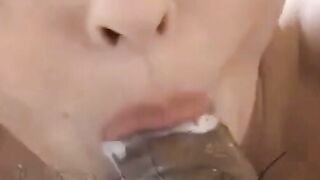 Japanese Amateur Sucks Big Cock And Takes Cum In Mouth