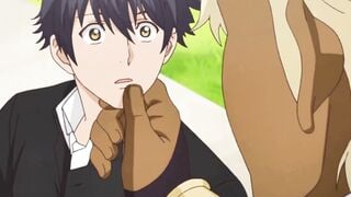 Giant Anime Prince Anal Creampie on Shy Boy in Palace Garden