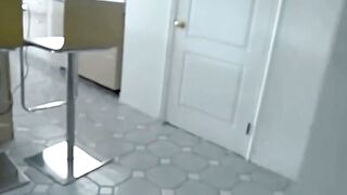 Tattooed Asian Teen Bounces Round Ass In Tight Denim Shorts