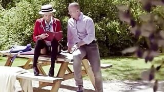 Veronica Leal Deepthroats Big Black Cock in School Uniform Outdoors
