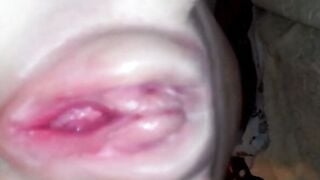 Amateur Doggy Style Creampie on Swollen Pumped Pussy