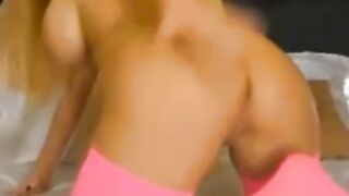 Blonde Babe With Huge Fake Tits Fucks Pussy And Ass With Sex Toy