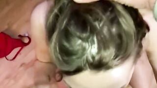 Tattooed Angelina Largo Deepthroats Hard Cock & Swallows Amateur Cum POV