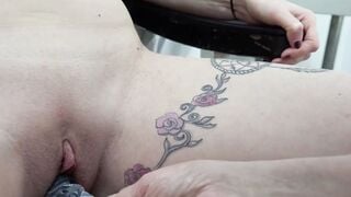Auntie Trisha Sucks Doctor's Cock While Busty Nurse Inspects Her Tits