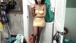 Alina Ali Deepthroats Stepbrother's Big White Cock In Tight Ebony Teen Pussy