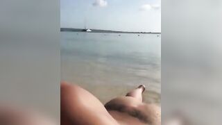 Amateur Beach Blowjob: Woman Sucks Cock on Sand