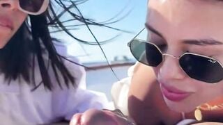 Abigail Mac Deepthroats Captain's Hard Cock On Boat Deck