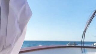 Abigail Mac Deepthroats Captain's Hard Cock On Boat Deck