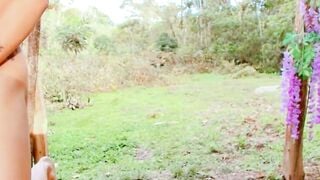 Blonde Shemale Bareback Outdoor Doggystyle Anal Fuck