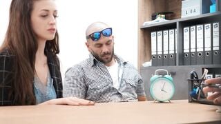 Amateur Big Boobs Teen Deepthroats Cock & Gets Pounded on Office Desk