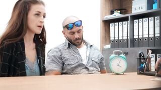 Amateur Big Boobs Teen Deepthroats Cock & Gets Pounded on Office Desk