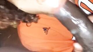 Mature Amateur Sucks Big Cock Deep Throat Gag & Swallow