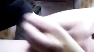 Russian Webcam Girl Anal Play with a Bottle