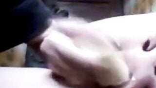 Russian Webcam Girl Anal Play with a Bottle