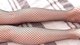 BBW Stepmom in Fishnets Fucks Young Twink on Couch After Club