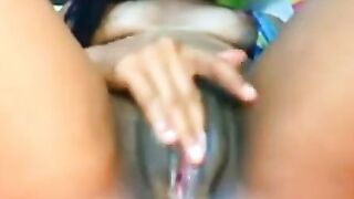 Ebony Girl From Ghetto Masturbates On Webcam