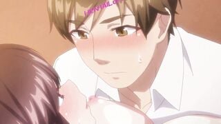 Busty Anime Boss Deepthroats Cock in Hard Bedroom Sex