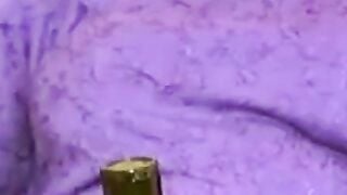 Swedish Blonde Solo Masturbates Hairy Pussy With Dildo