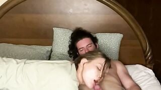 Abigail Mac Stepmom Deepthroats Boyfriend's Big Cock Until Throatpie Creampie