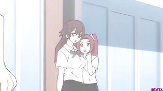 Anime Schoolgirl Caught in Library & Intense Public Encounter