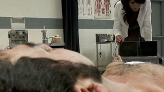 Yasmin Lee Deepthroats Bound Doctor With Estim Pads In Clinic