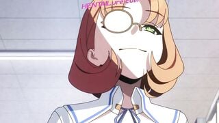 Busty College Babes Gangbang Virgin Boy in Rough Hentai Orgy
