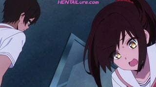 Busty College Babes Gangbang Virgin Boy in Rough Hentai Orgy