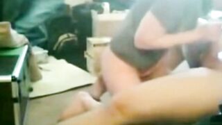 Caught Stepdaughter Sucking Boyfriend's Ass, Balls And Cock On Floor