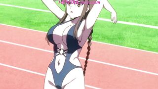 Athletic Anime Girl Rides Big Cock Raw In Front Of Crowd