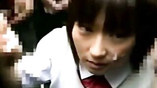 Shinobu Kasagi Outdoor Bukkake: Japanese Amateur Gets Cum Dumped On Face