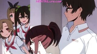Anime Schoolgirl Gangbang: Rough Classroom Orgy With Busty Babes
